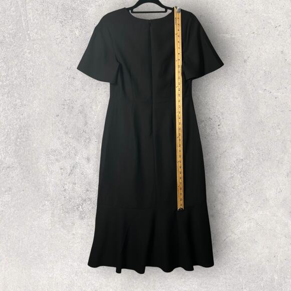 New Banana Republic Flutter Sleeve Midi Dress Black Work Evening Women 6 - Picture 10 of 12